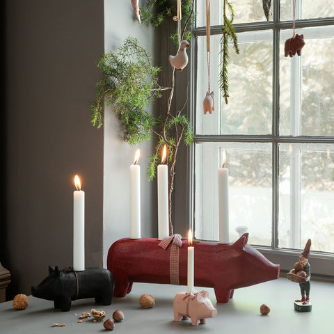 CHRISTMAS WOODEN PIGS